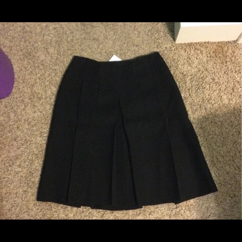 Prada Virgin Wool Pleated Skirt